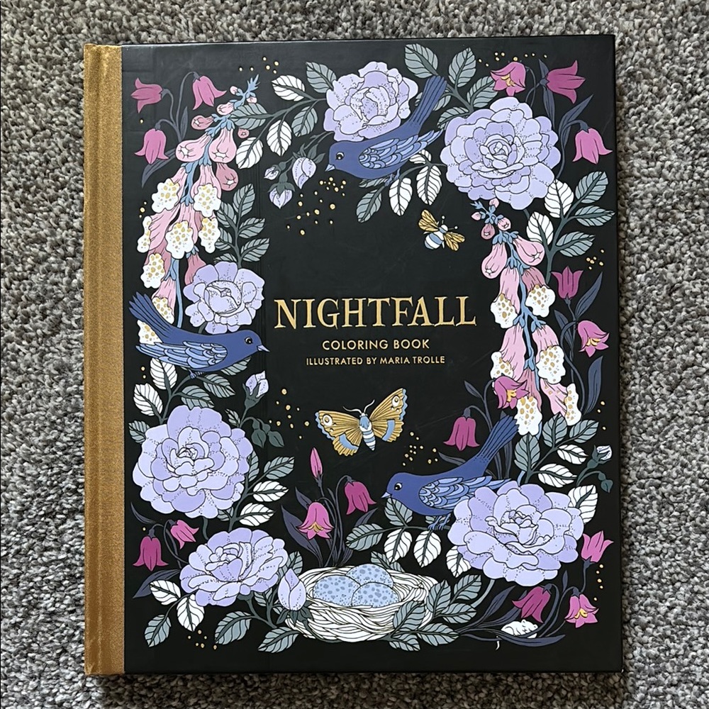 Nightfall Floral Coloring  BRAND NEW